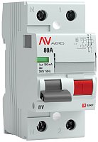 Выключатель дифференциального тока УЗО EKF Averes DV 2п 80А 100мА 10кА тип AC